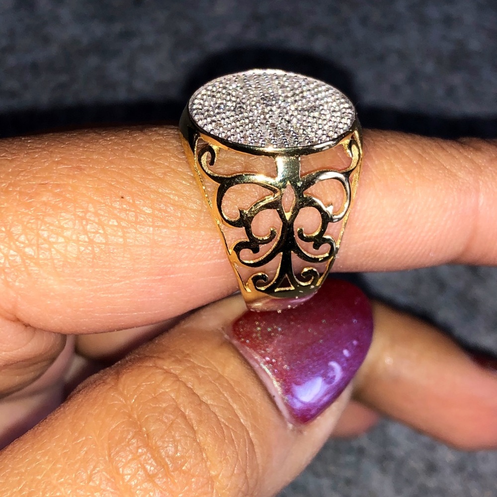 Men’s custom made real diamond pinky ring .54cttw - Picture 7 of 7